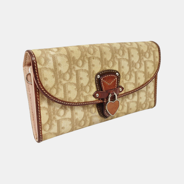 Oblique Coated Canvas Top Handle Bag Beige