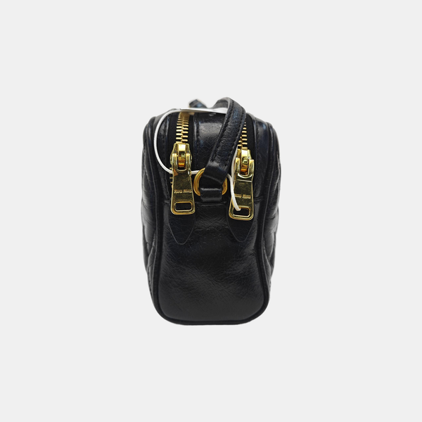 Quilted Lambskin Shoulder Bag Black