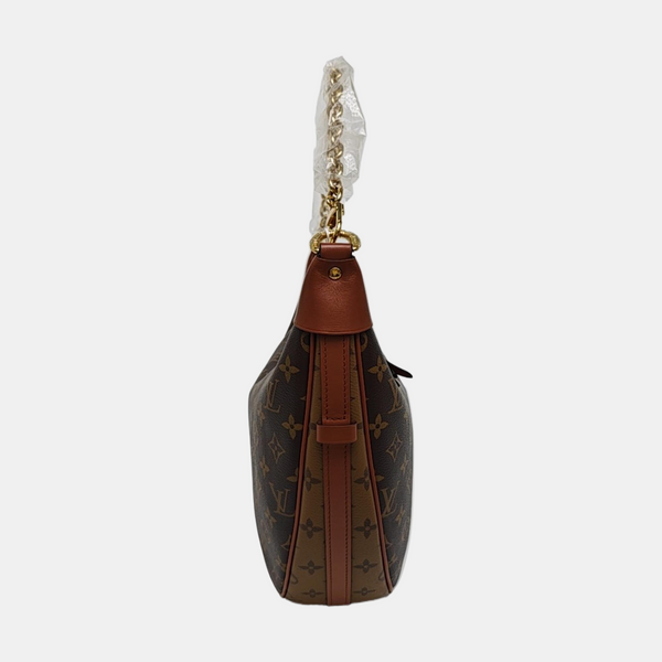 LOOP HOBO Monogram Coated Canvas Brown
