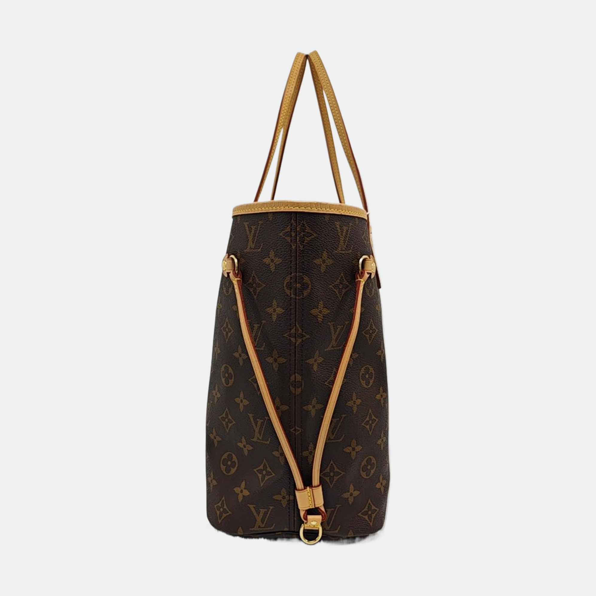 NEVERFULL MM Monogram Coated Canvas Brown