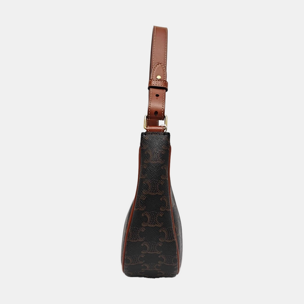 Authenticated pre-owned  AVA Coated Canvas Brown - Top Handle Bag at Looply
