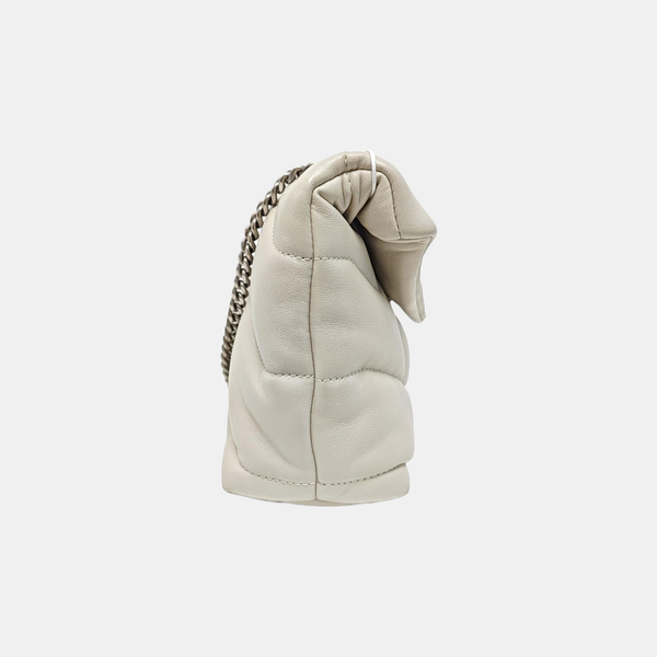 PUFFER TOY Mini Quilted Lambskin White