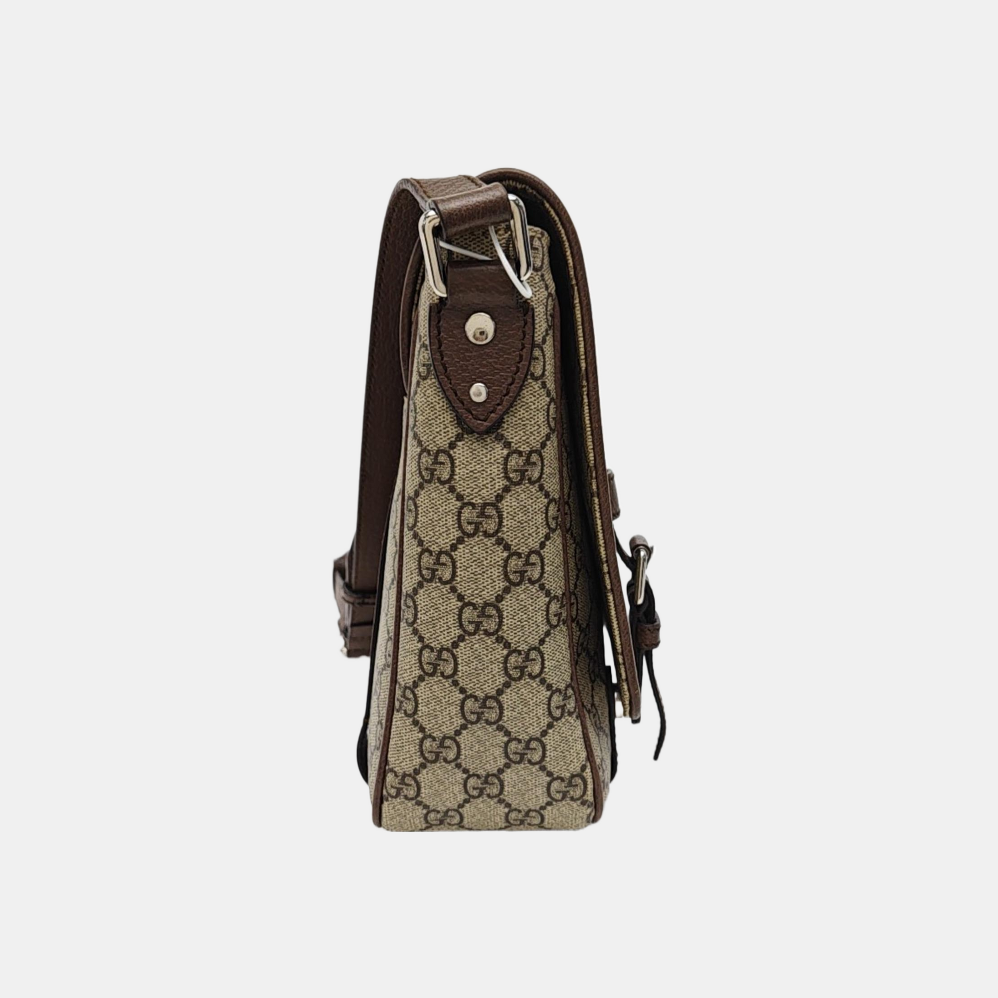 Monogram Coated Canvas Crossbody Bag Brown