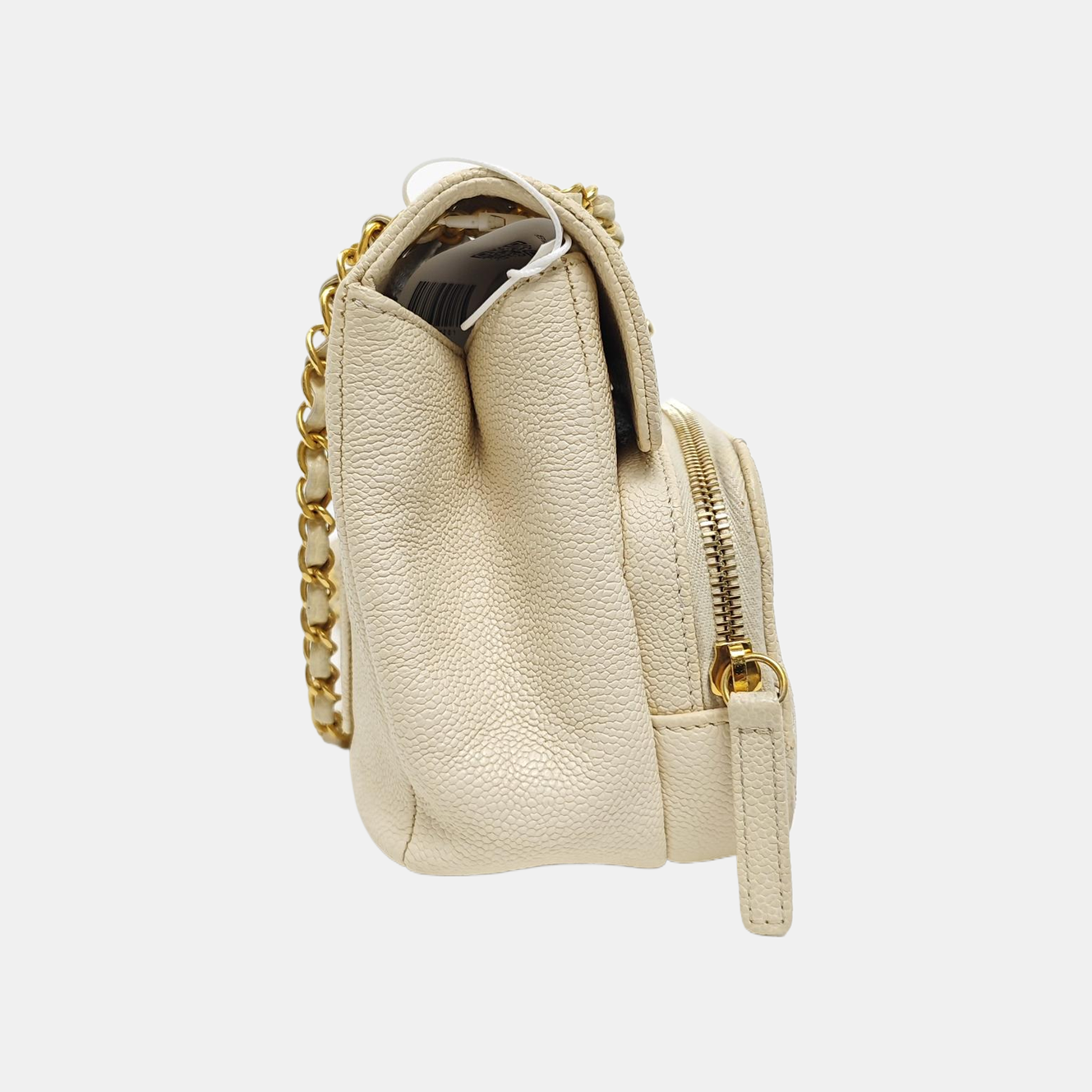 Quilted Grained Calfskin White