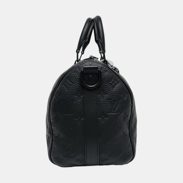 KEEPALL 35 Monogram Calfskin Black