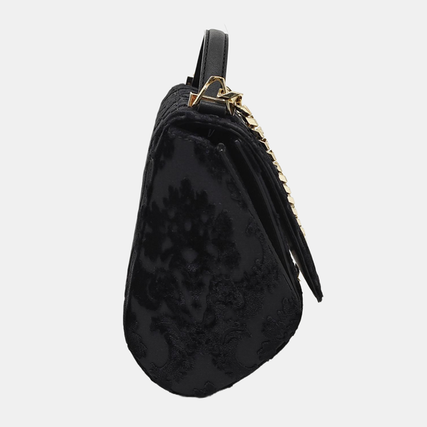 Fabric Shoulder Bag Black