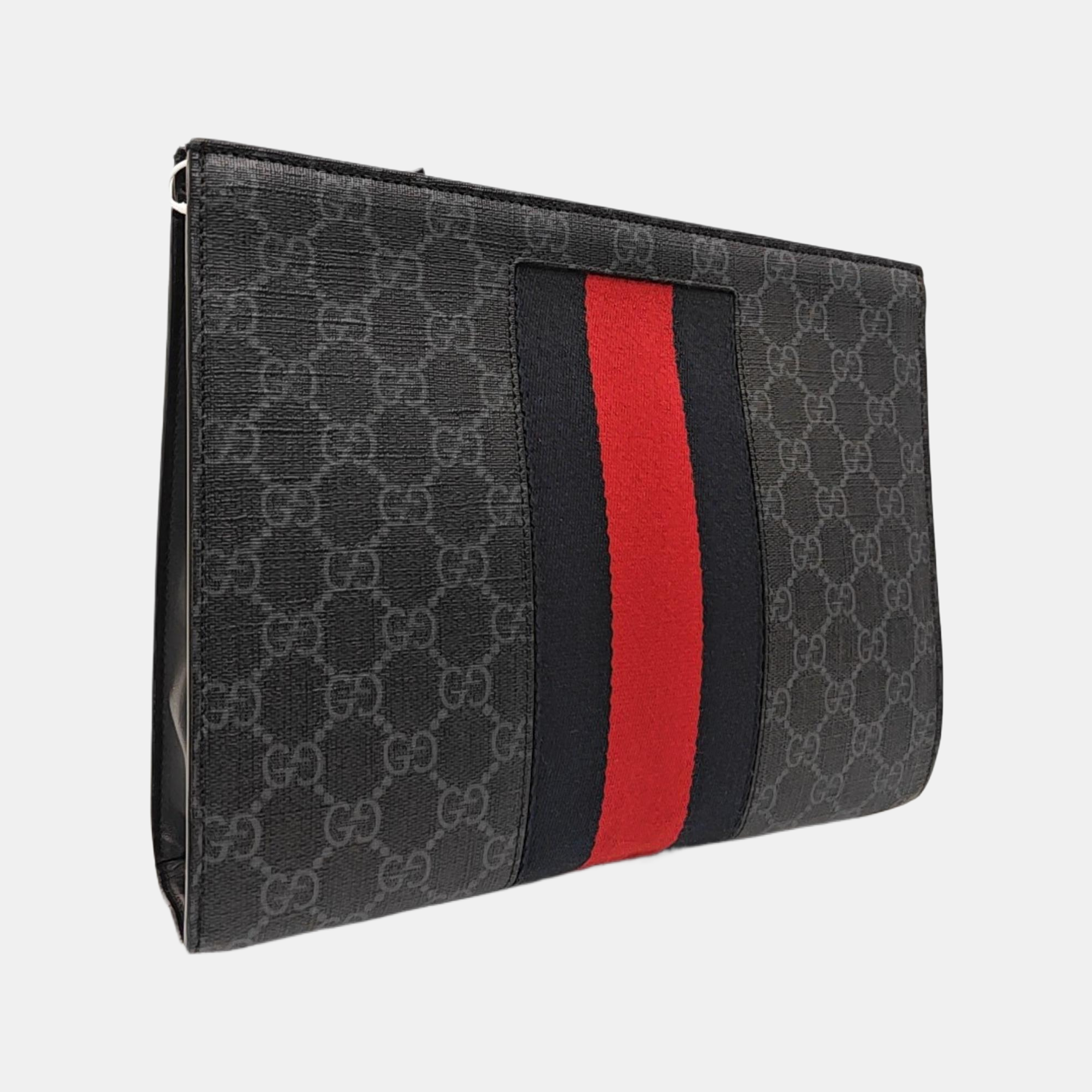 GG Supreme Monogram Coated Canvas Gray