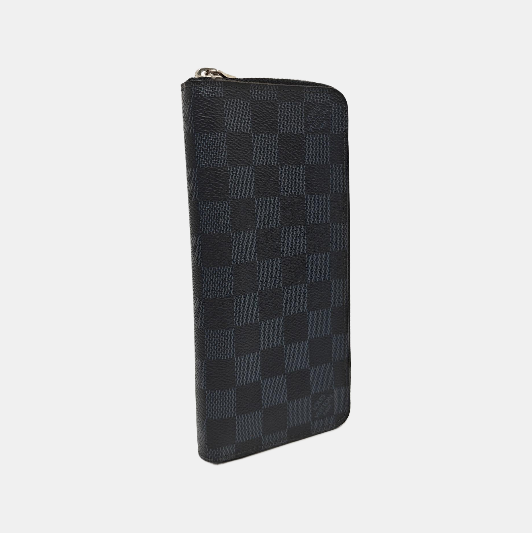 ZIPPY Damier Coated Canvas Blue Wallet
