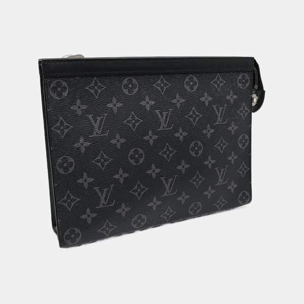Pochette Voyag MM Monogram Coated Canvas Black