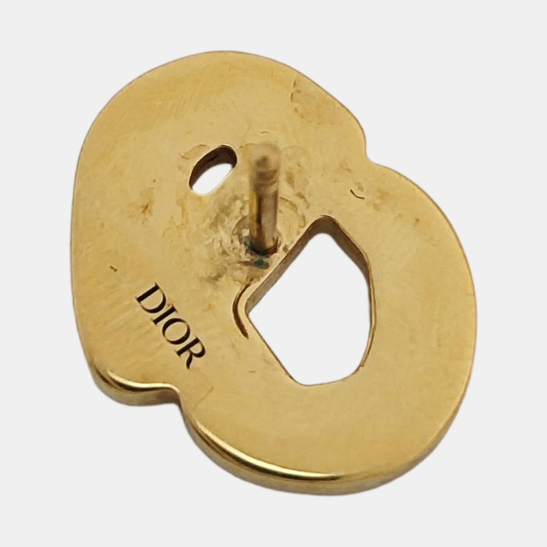 Petit CD Metal Gold Stud Earrings