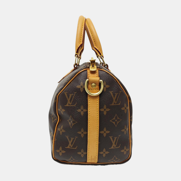 SPEEDY 25 Monogram Coated Canvas Brown