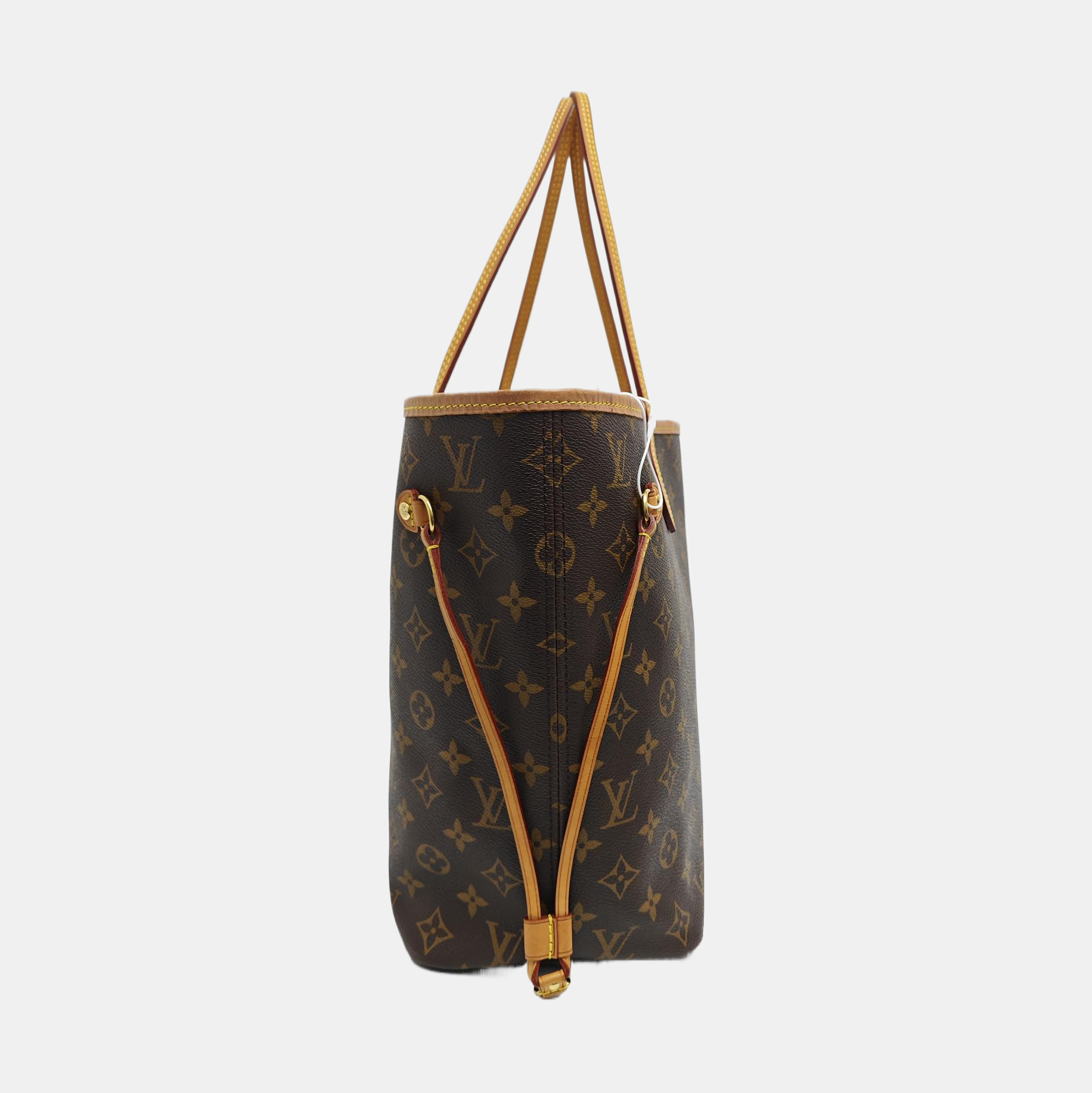 NEVERFULL MM Monogram Coated Canvas Brown