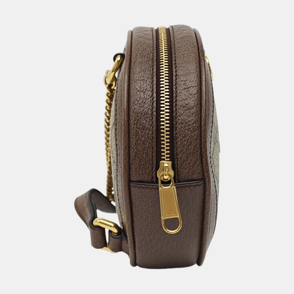 Ophidia Mini Monogram Coated Canvas Beige