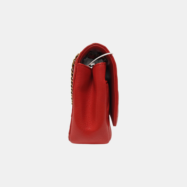 Quilted Calfskin Shoulder Bag Red