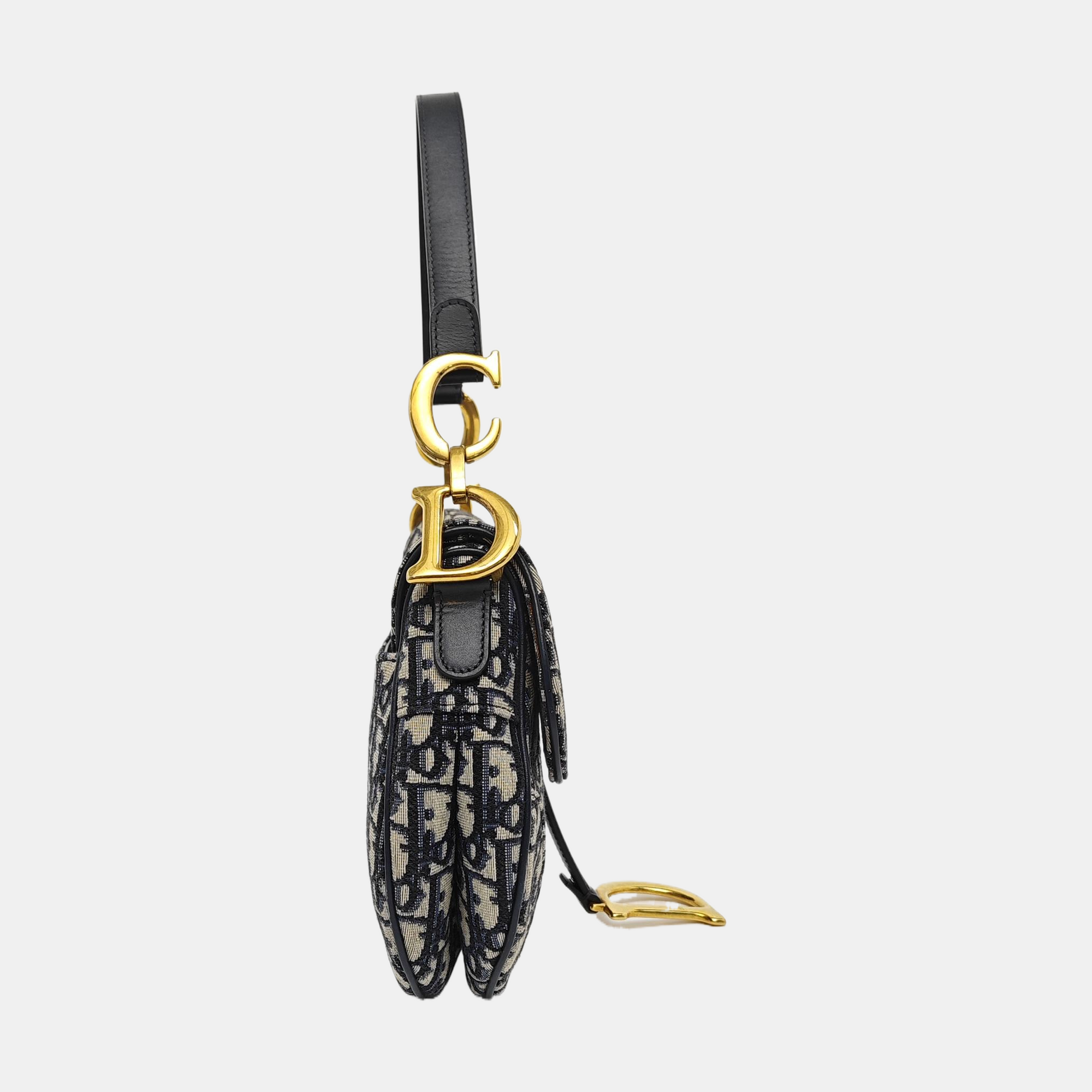 Authenticated pre-owned  Saddle Medium Monogram Canvas Blue - Shoulder Bag at Looply