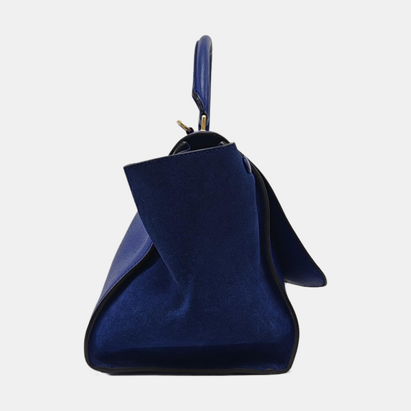 TRAPEZE Medium Calfskin Blue