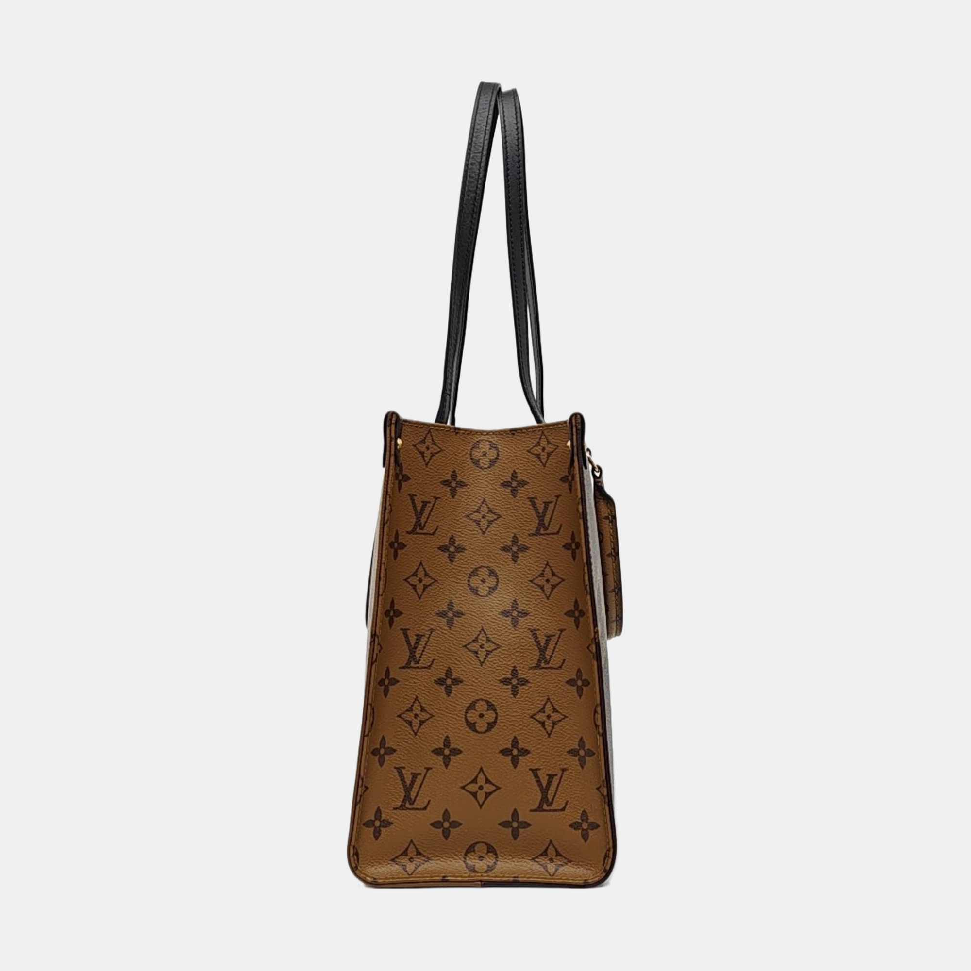 ONTHEGO MM Monogram Coated Canvas Brown