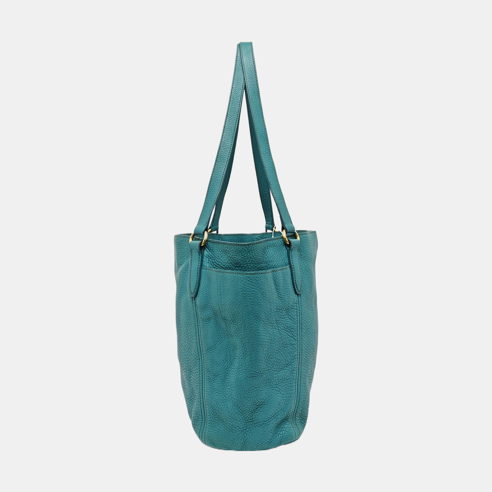 Calfskin Tote Bag Blue