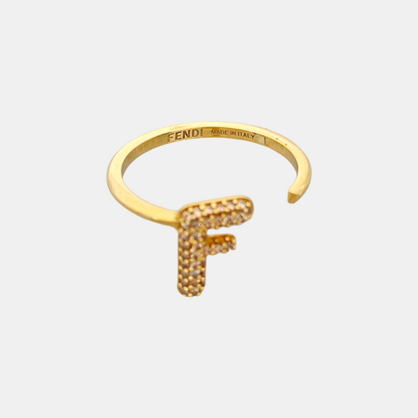 F Is Metal Gold Ring EU 57