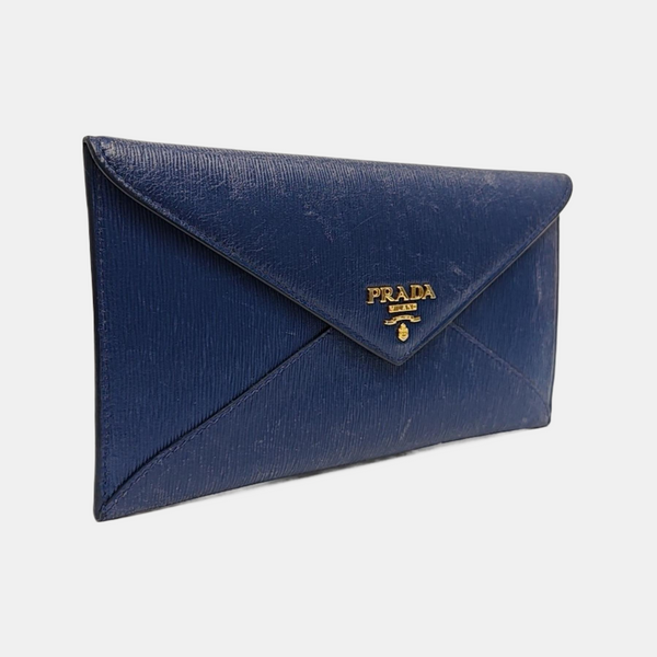 Envelope Wallet Calfskin Blue Wallet