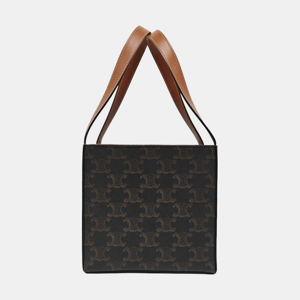 Coated Canvas Tote Bag Brown