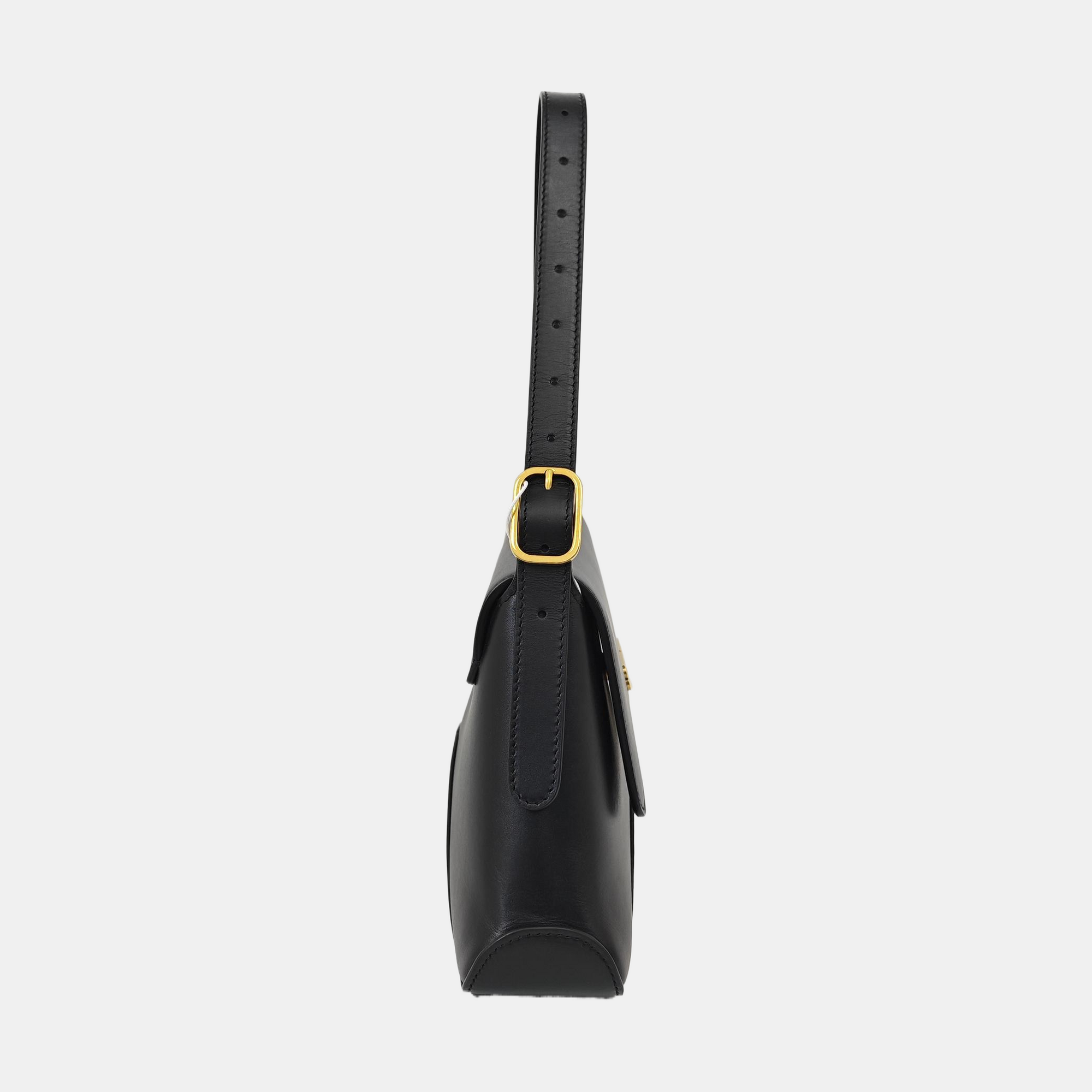 Calfskin Shoulder Bag Black