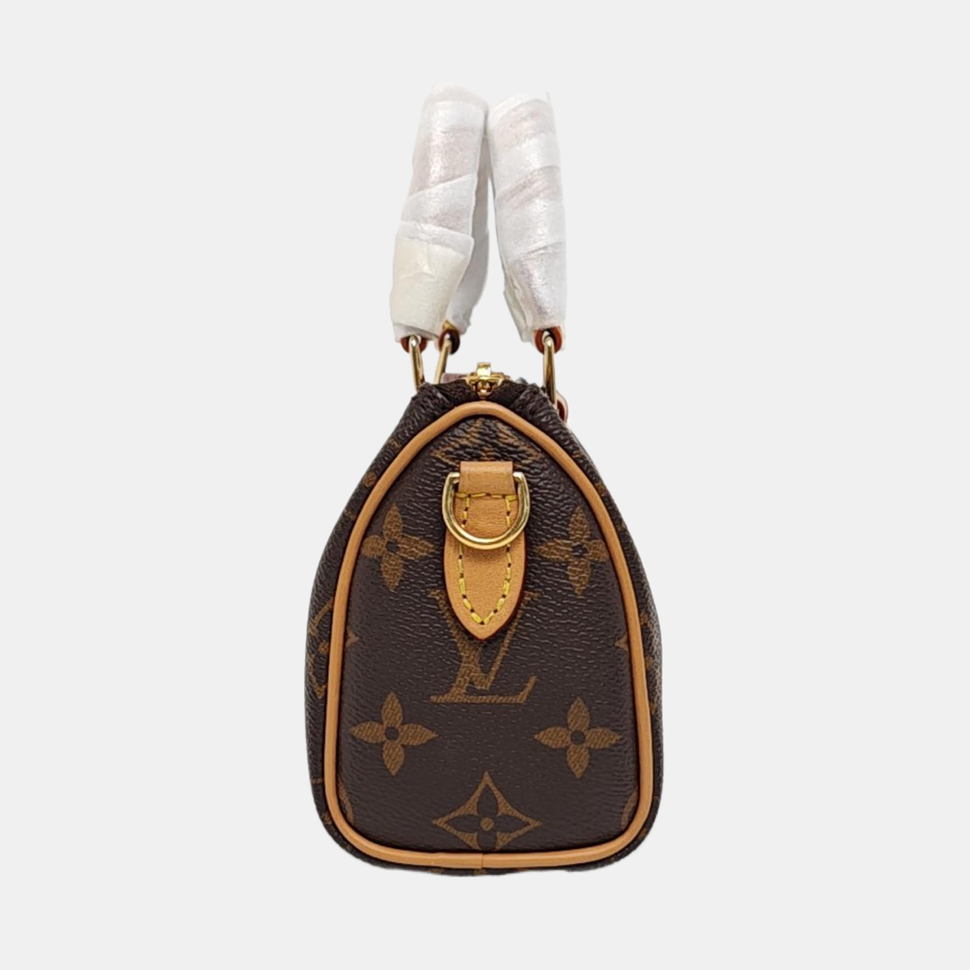 SPEEDY Nano Monogram Coated Canvas Brown