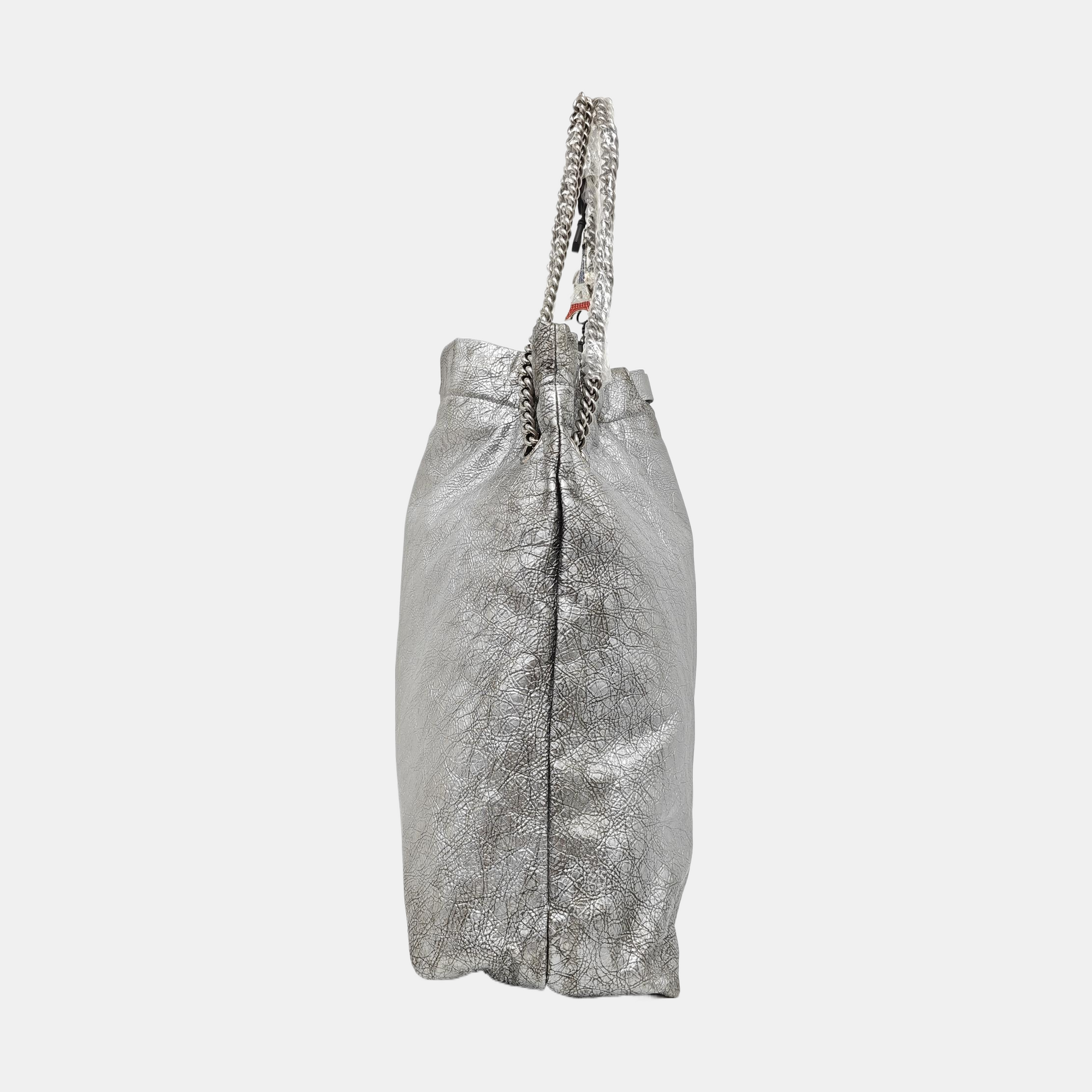 Crush Medium Calfskin Silver