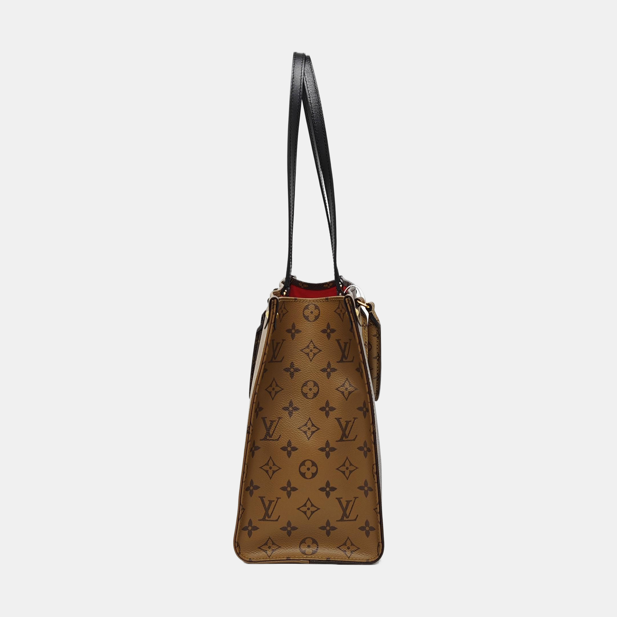 ONTHEGO MM Monogram Coated Canvas Brown