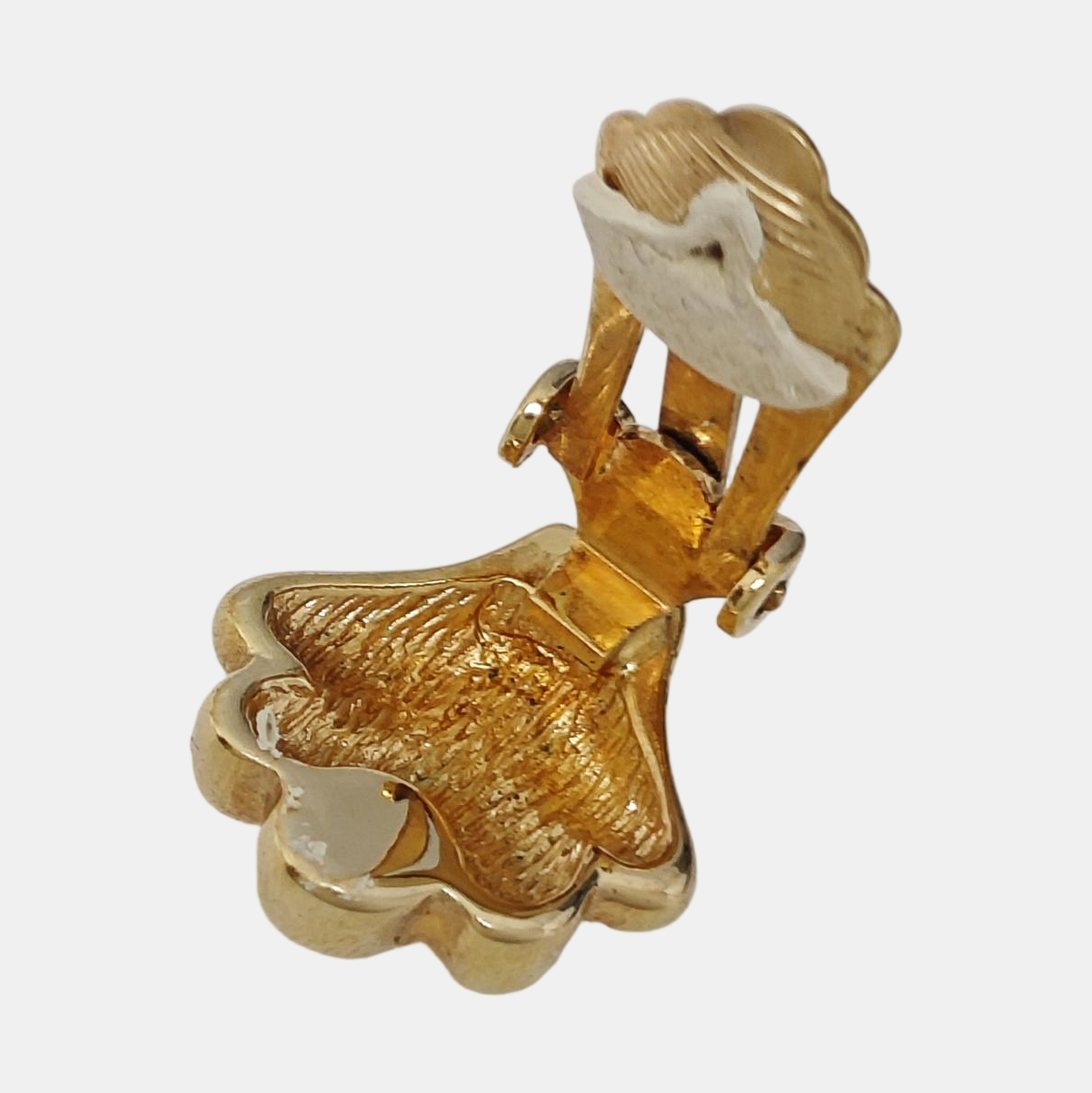 Metal Gold Clip On Earrings