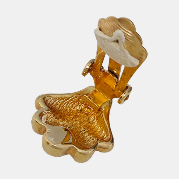 Metal Gold Clip On Earrings