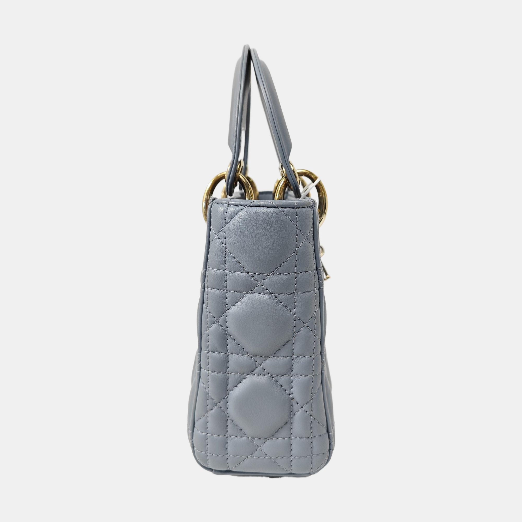 Lady Dior Mini Cannage Lambskin Blue