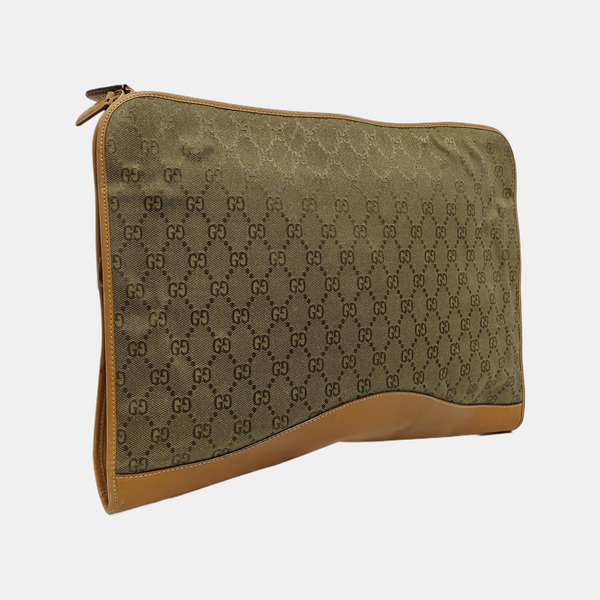 Canvas Clutch Green