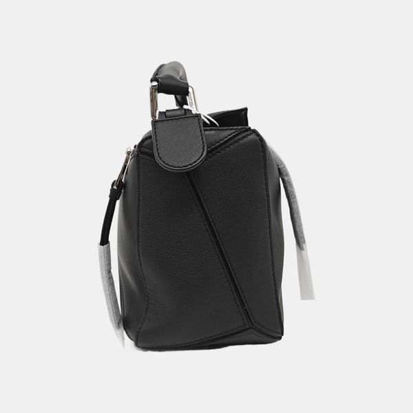 Puzzle Edge Small Calfskin Black