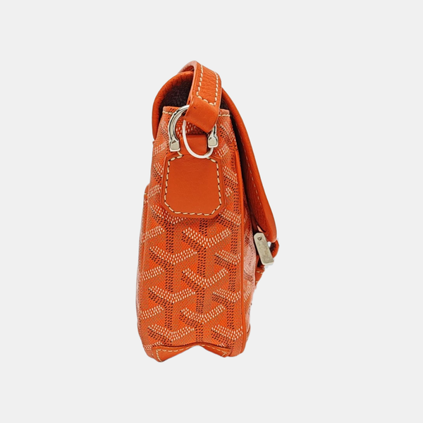 Coated Canvas Shoulder Bag Orange