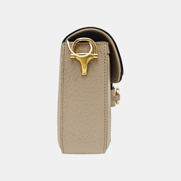 Horsebit 1955 Mini Monogram Coated Canvas White