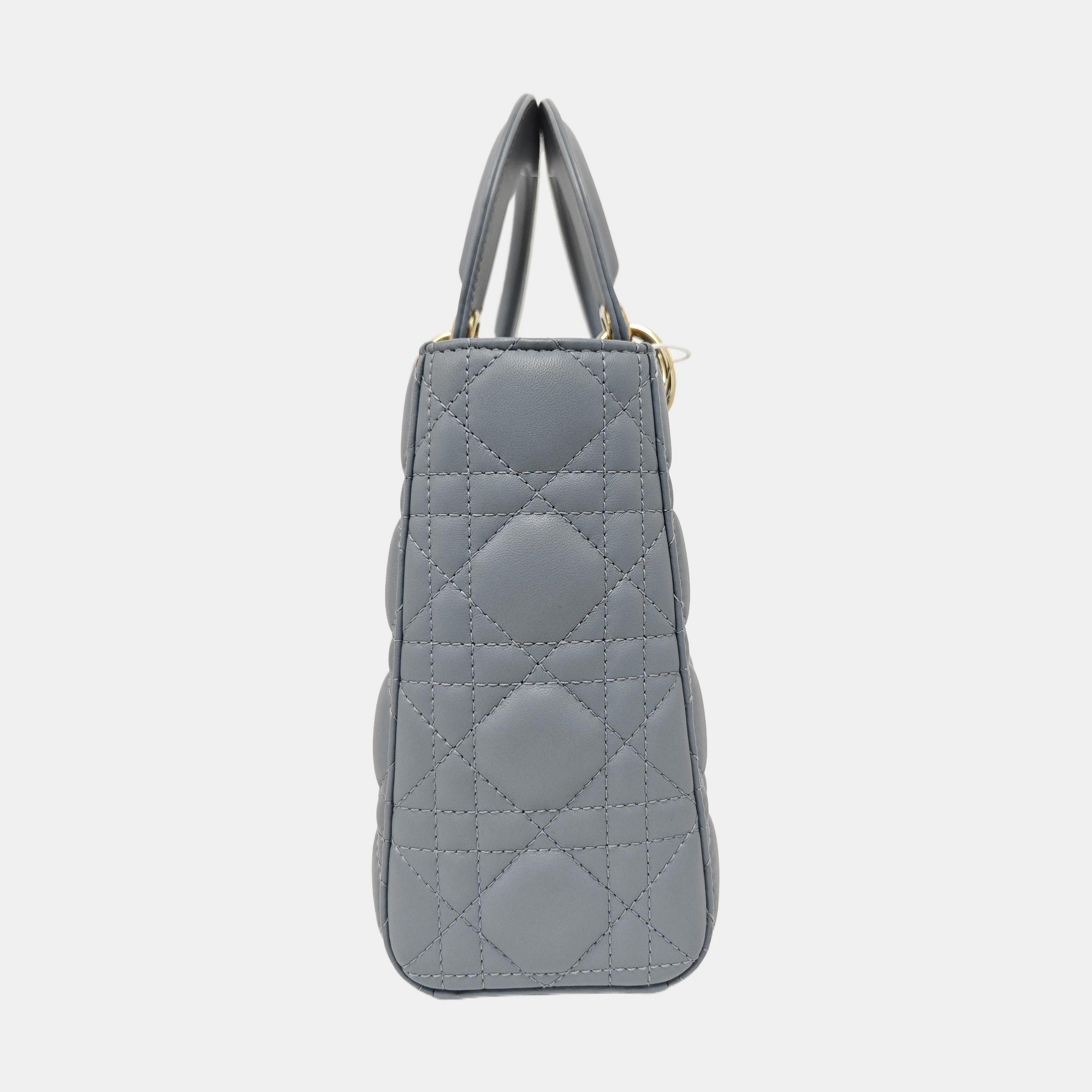 Lady Dior Small Cannage Lambskin Blue