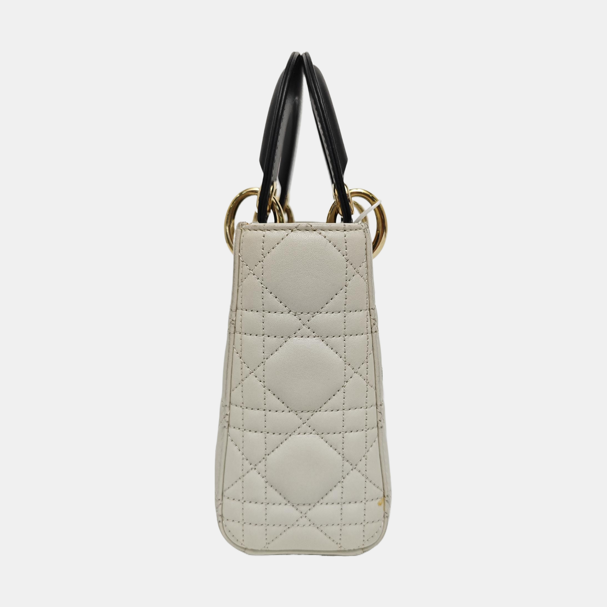 Lady Dior Mini Cannage Lambskin White