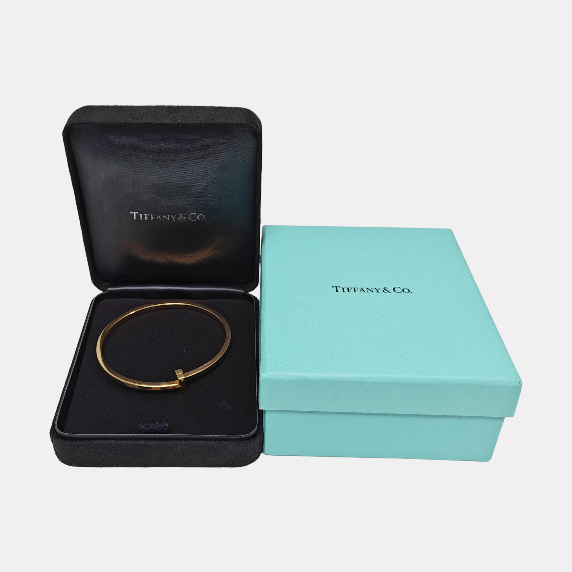 Tiffany T 18k Rose Gold Bangle