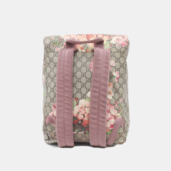 GG Blooms Monogram Coated Canvas Beige