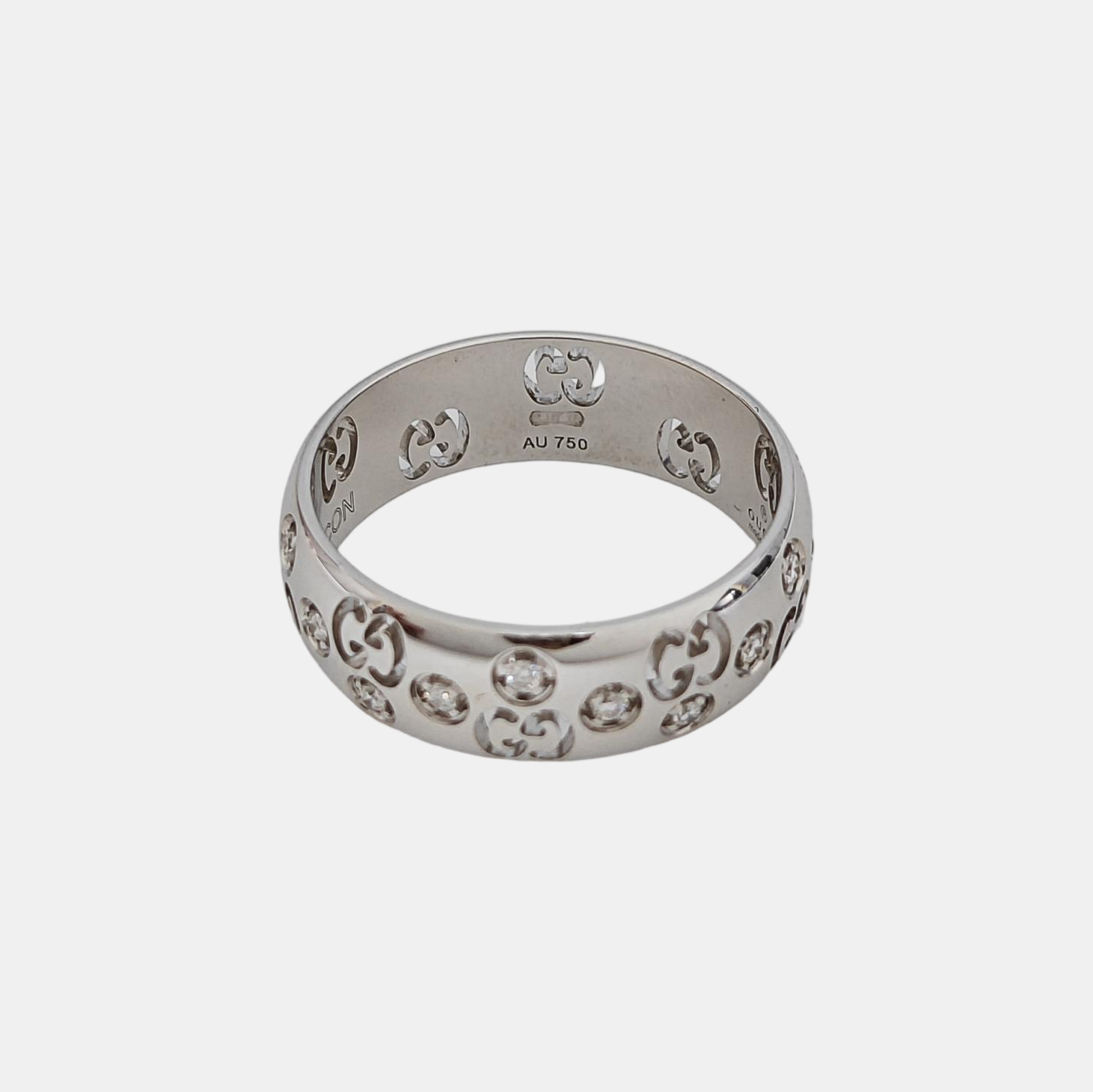 18k White Gold Silver Ring HK 13