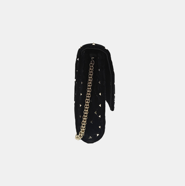 Spike Up Quilted Velvet Black