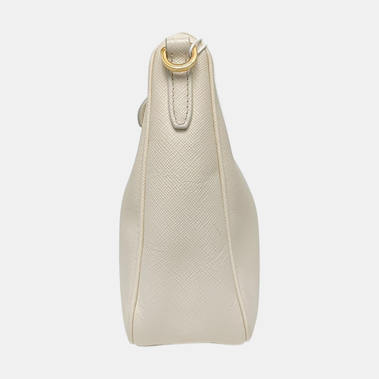 Authenticated pre-owned  Re-Edition2005 Saffiano Calfskin White - Crossbody Bag at Looply