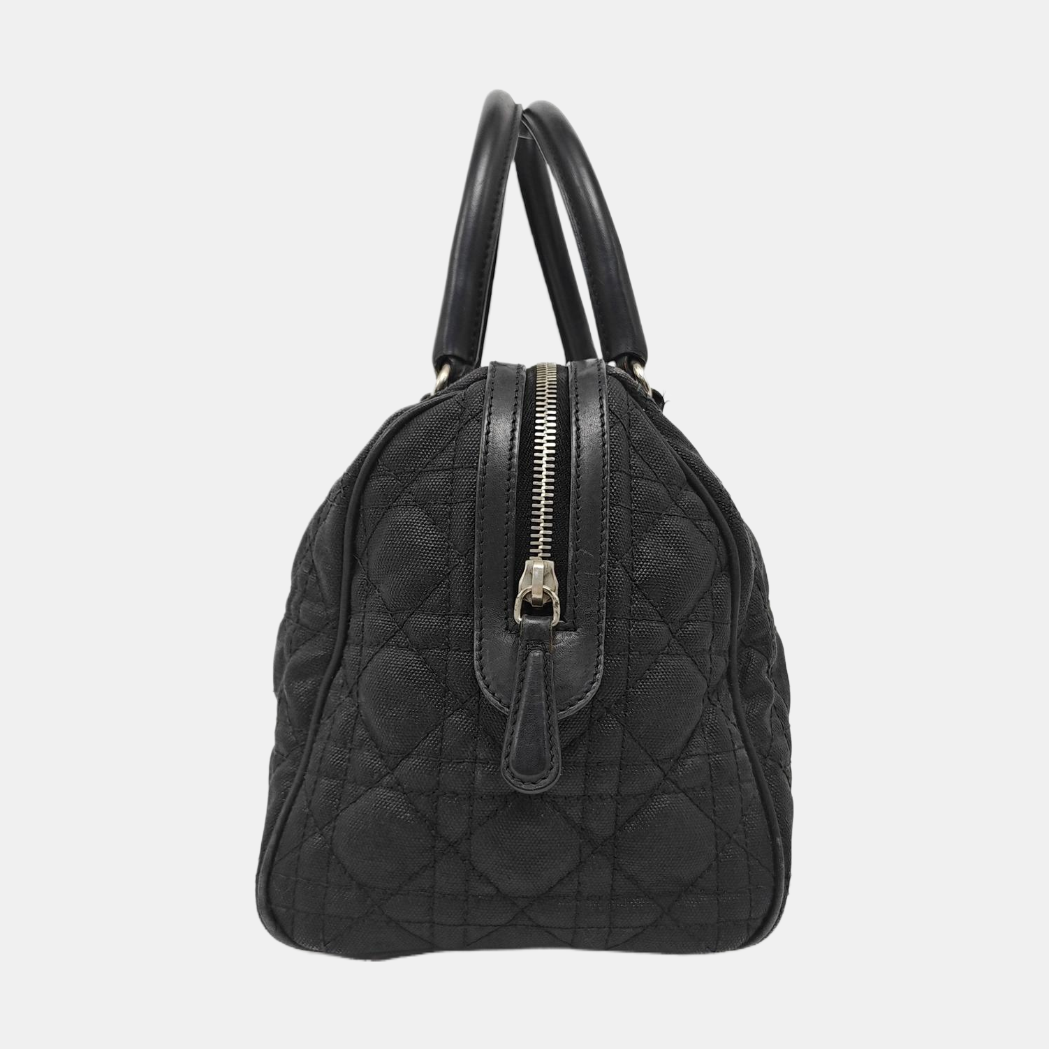 Cannage Coated Canvas Black