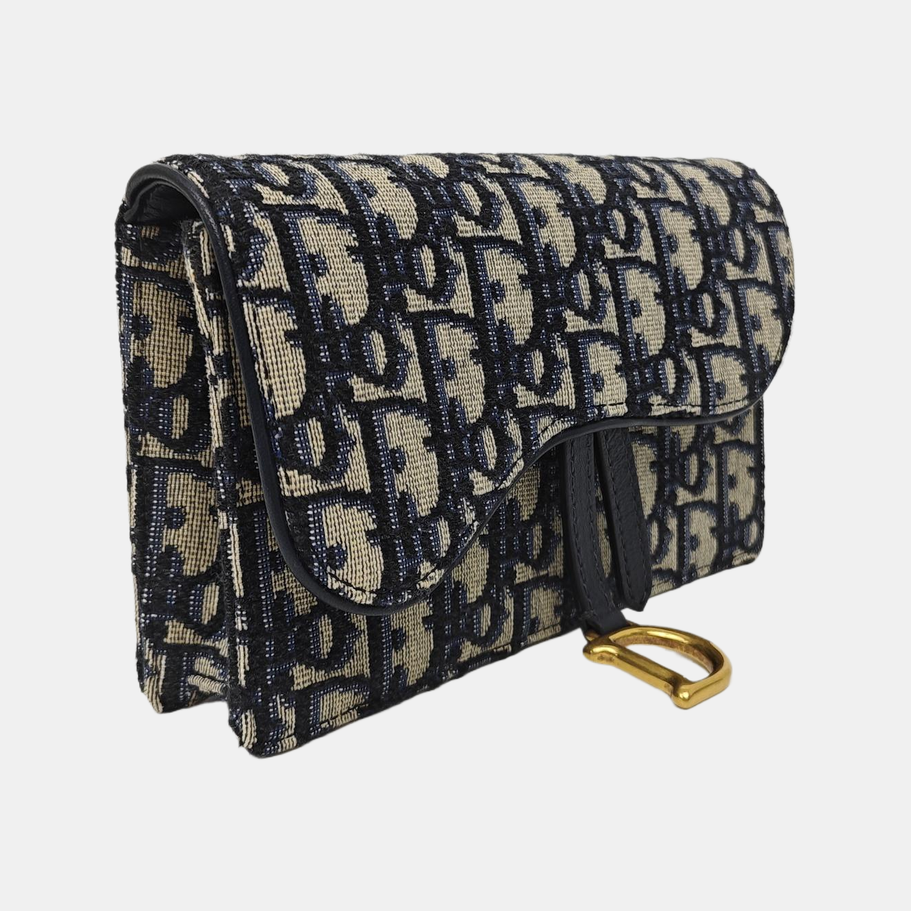 Saddle Mini Oblique Canvas Blue