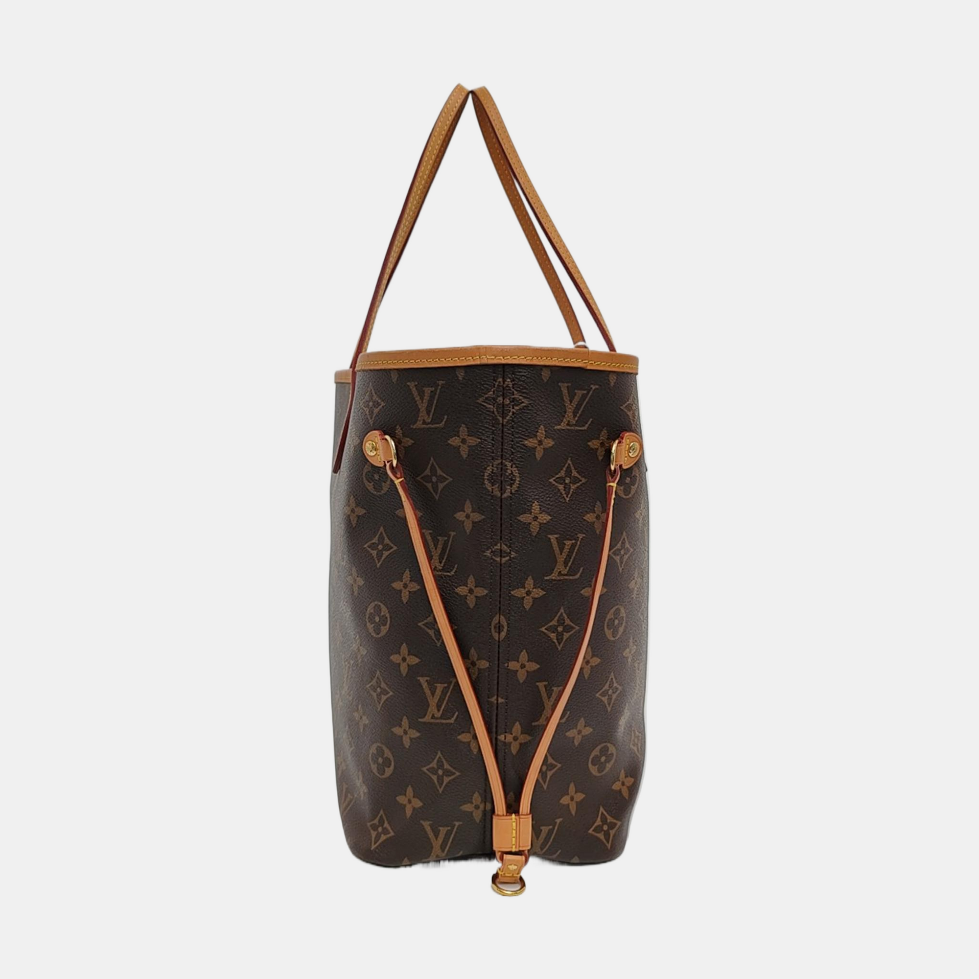 NEVERFULL MM Monogram Coated Canvas Brown