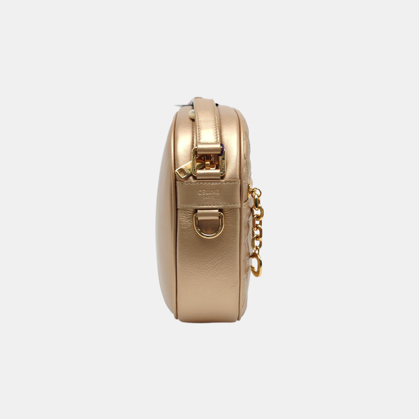 C CHARM Quilted Leather Gold