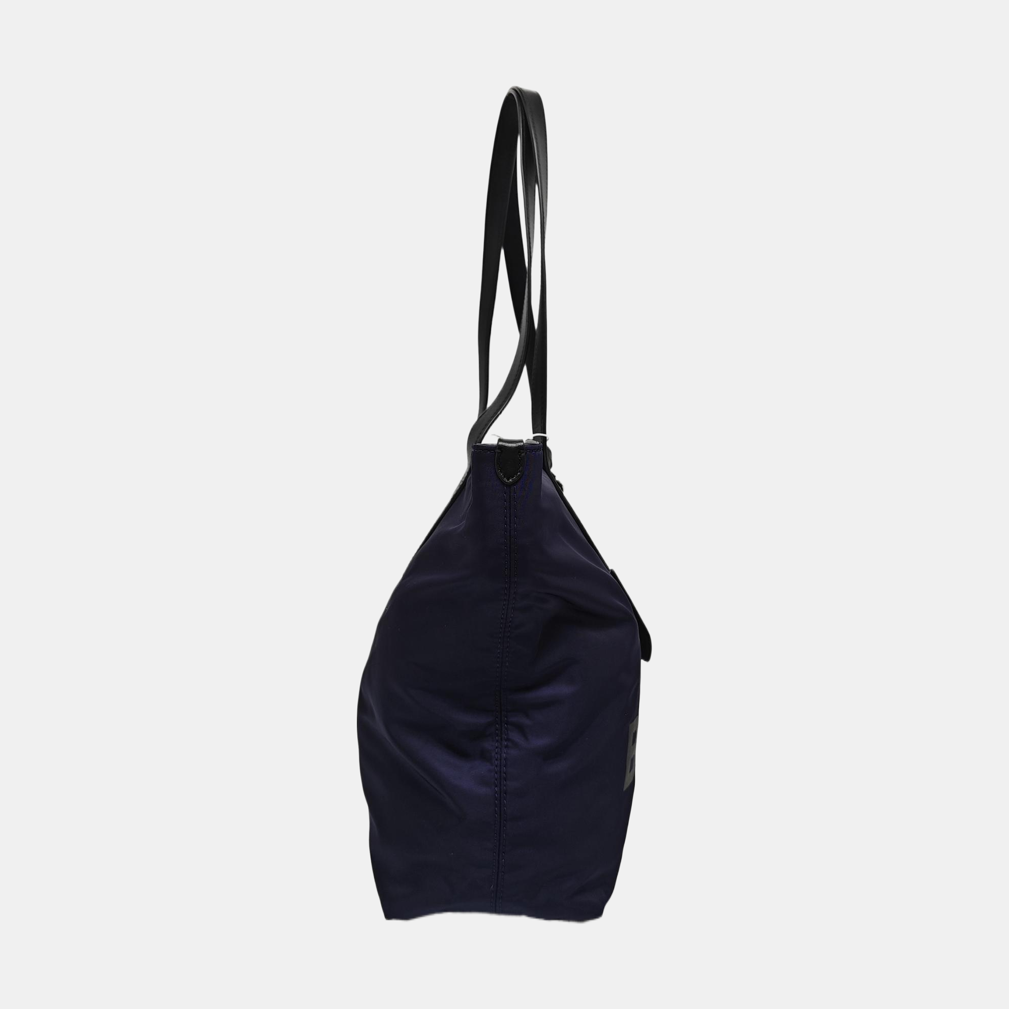 Nylon Tote Bag Blue