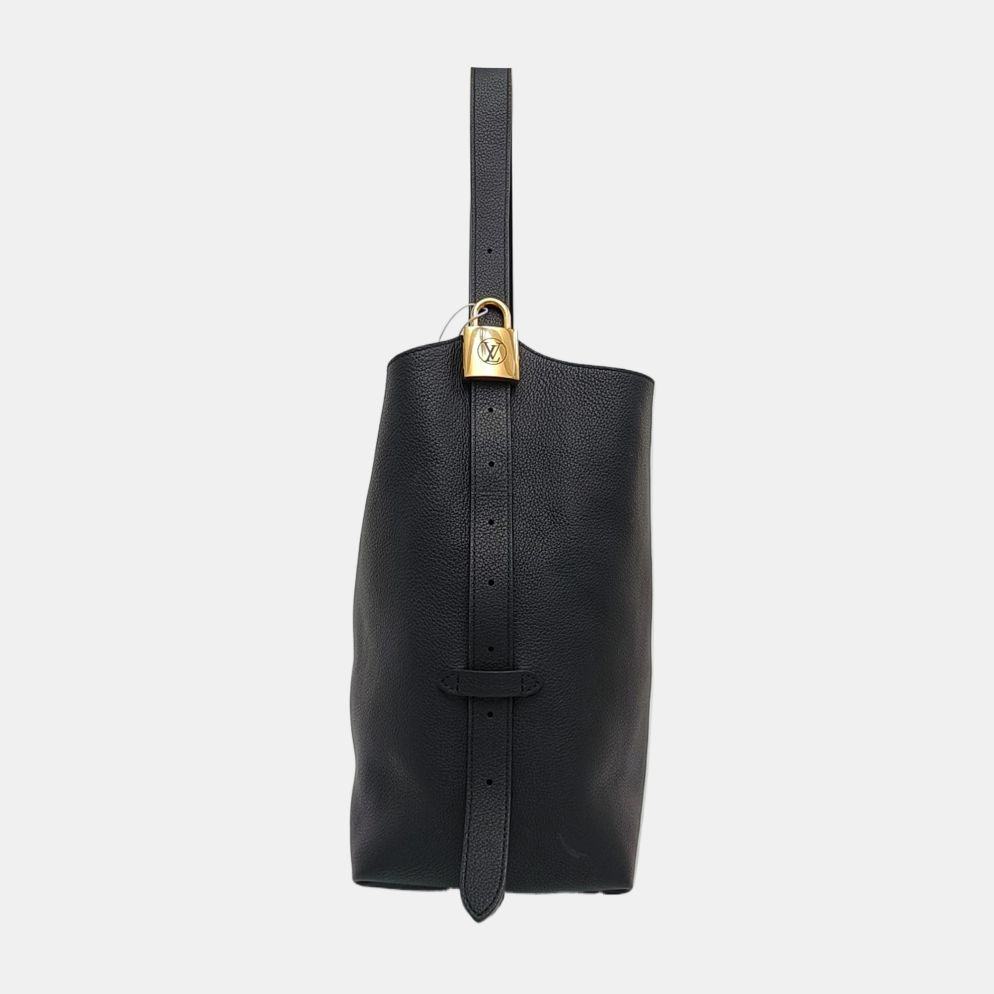 LOW KEY HOBO MM Monogram Calfskin Black