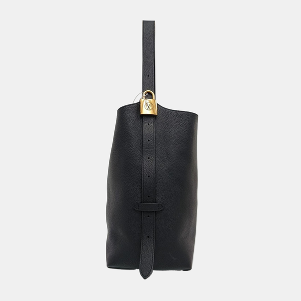 LOW KEY HOBO MM Monogram Calfskin Black